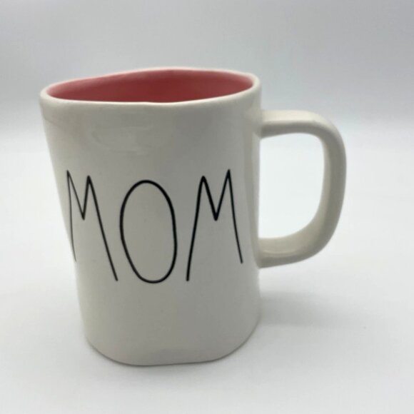 Rae Dunn Artisan Collection by Magenta MOM Ceramic Mug Pink Interior - Picture 1 of 6